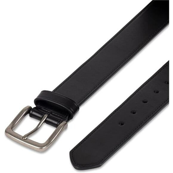 Mens Raw Edge Jeans Belt Faux Leather Classic Buckle Adjustable Waist Sizes - Picture 4 of 5